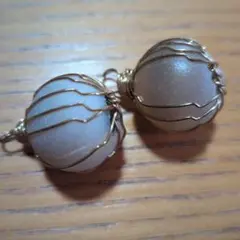 天然石　チャーム　ネックレス　ワイヤーパーツ