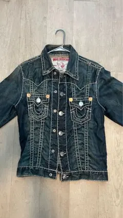 true religionデニムジャケット ULTRA DISTRESSED ROPE STITCH TRUCKER JACKET