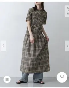 センスオブプレイス　チェックシャーリングワンピースのサムネイル