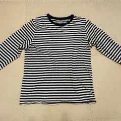 ネイビーストライプ 長袖カットソー M