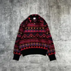 archive retro pattern knit mulch color