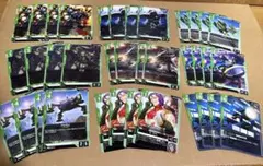 ガンダムカードゲーム　ブースター　ジオン系(緑)デッキ パーツ 9種類セット