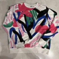 ZARA 抽象グラフィックトレーナー Sサイズ