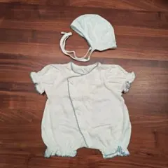 【monbebe】ロンパース＆ボンネット