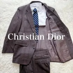 【美品】Christian Dior セットアップスーツ 総柄 ヘリンボーン