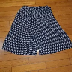 ストール 紺地に水玉