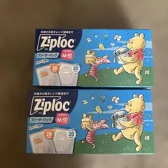 Ziploc ジップロック フリーザーバッグ くまのプーさん M 40枚✖️2箱