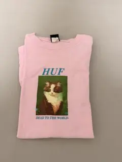 HUF Tシャツ ピンク　古着