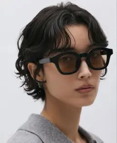 未使用zoff 黒石奈央子HEXAGON SUNCUT GLASSES ブラウン - メルカリ
