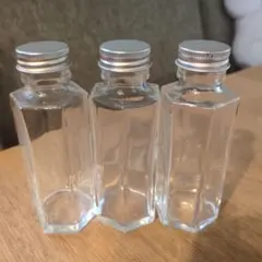 六角形ガラス瓶 3本セット 120ml