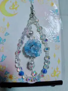 ハンドメイド 花モチーフ ストラップ