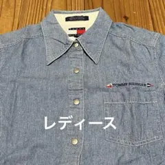 sale✨ TOMMY HILFIGER レディース シャンブレー 半袖シャツのサムネイル