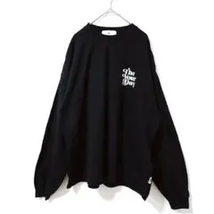 イルズ ロンT 長袖カットソー ビッグシルエット バックプリント M 黒のサムネイル