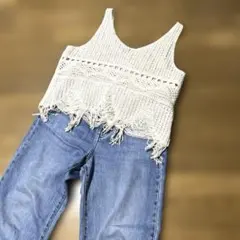 かぎ針編みキャミソール、ベスト新品未使用