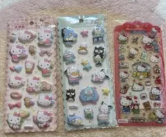 サンリオ ぷっくりシール 3枚セット ハローキティ はぴだんぶい ステッカー