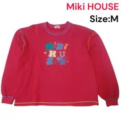 ミキハウス スウェット トレーナー レッド ユニセックス Ｍ レトロ 古着