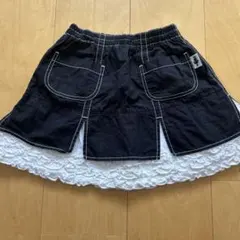 KP ブラック フリルスカート 120cm