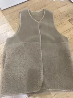 リバーシブル　ボア　ベスト　qtume クチューム