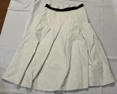 LANVIN en Bleu フレアスカート 38 ホワイト