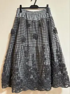 cawaii FRENCH PAVE チュールの立体花が咲くベールスカートのサムネイル