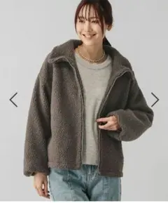 グローバルワーク　ボアスタンドブルゾン