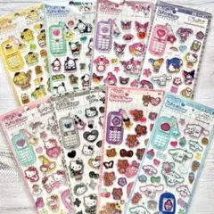 3D立体シール 8枚セット 平成はっぴーフォン キャラクター