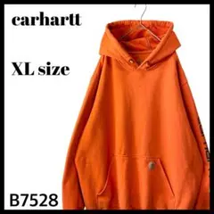 カーハート オリジナルフィット スウェットパーカー オレンジ系 アームロゴ XL