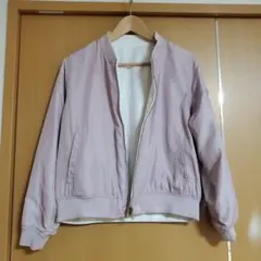 【美品】リバーシブル MA-1ジャケット 薄紫・白