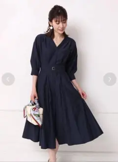【美品】Apuweiser-riche ボリュームスリーブシャツワンピース