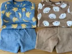 フリースベビーパジャマ上下セット