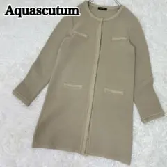 Aquascutum アクアスキュータム ロング カーディガン ニット ウール