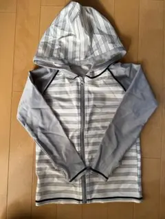 ストライプフード付きラッシュガード 120