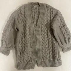 GUケーブルニットカーディガン
