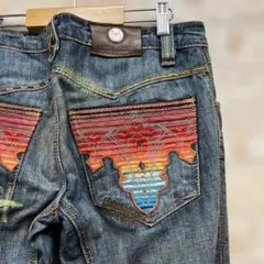 ANTIX DENIM フレアデニム ブーツカット ネイティブ柄 刺繍のサムネイル