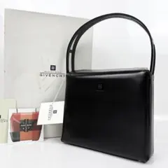 【付属品あり/美品】GIVENCHY フォーマルバッグ レザー 4Gロゴ 黒のサムネイル