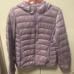 UNIQLO M フード付きパープルダウンジャケット