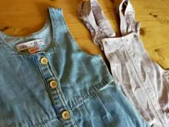 ZARA　オーバーオール　オールインワン　デニム　２点SET