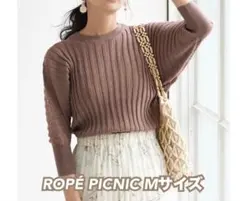 ROPÉ PICNIC ロペピクニック 春夏ニット　リブドルマンラメプルオーバー