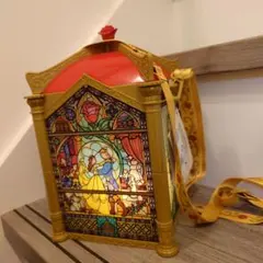 ディズニー　美女と野獣 ステンドグラスキャリー　ポップコーンバケット