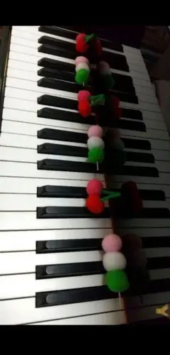 h*a様 全部水色ver. ハンドメイド ピアノ導入教材 さくらんぼ7ことお団子