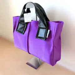 k*y様 新品 タグ付き カワカワ 紫色 トートバッグ ウェット素材 レザー Aのサムネイル