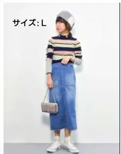 coen デニムタイトスカート Lサイズ