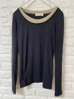 w closet ブラック 長袖Tシャツ カットソー サイズF