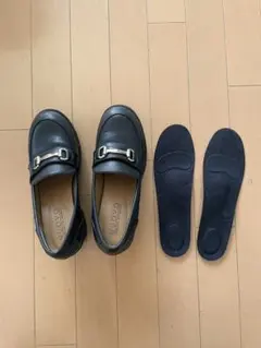 厚底　ローファー　NUOVO XL 24.5cmくらい　中敷き付き　ブラックのサムネイル