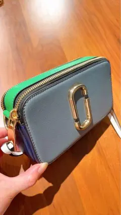 MARC JACOBS カメラバッグ グレー/グリーン/ネイビー