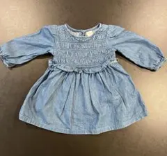 GAP デニム スモッキングワンピース 6-12ヶ月