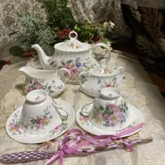 ロイヤルドルトン　アルカディア　ティーポットセット　カップ＆ソーサー2客付き