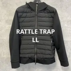 ラトルトラップ　フード付き　ブラックダウンジャケット　LL