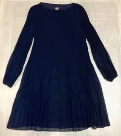 HUGO BOSS ヒューゴボス　ワンピース　プリーツドレス　US6　ネイビーのサムネイル