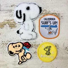 スヌーピーSET☆ワッペン　アップリケ　ハンドメイド　ビンテージ　もこもこ